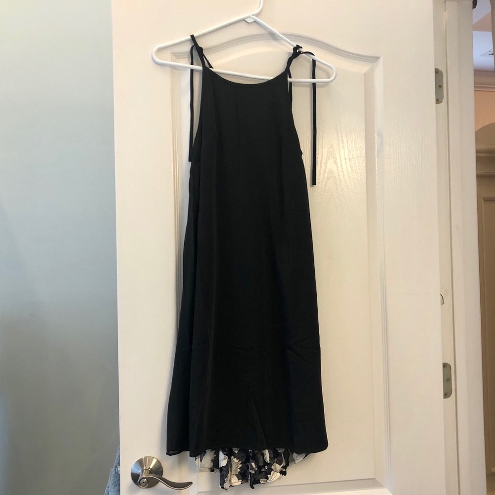 Black and white layer dress